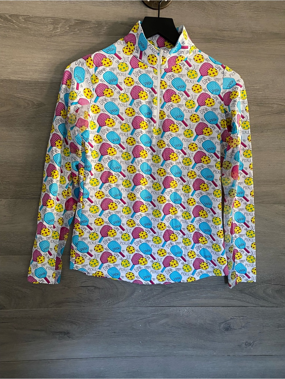 IBKUL Pickleball Vented Quarter Zip Long Sleeve